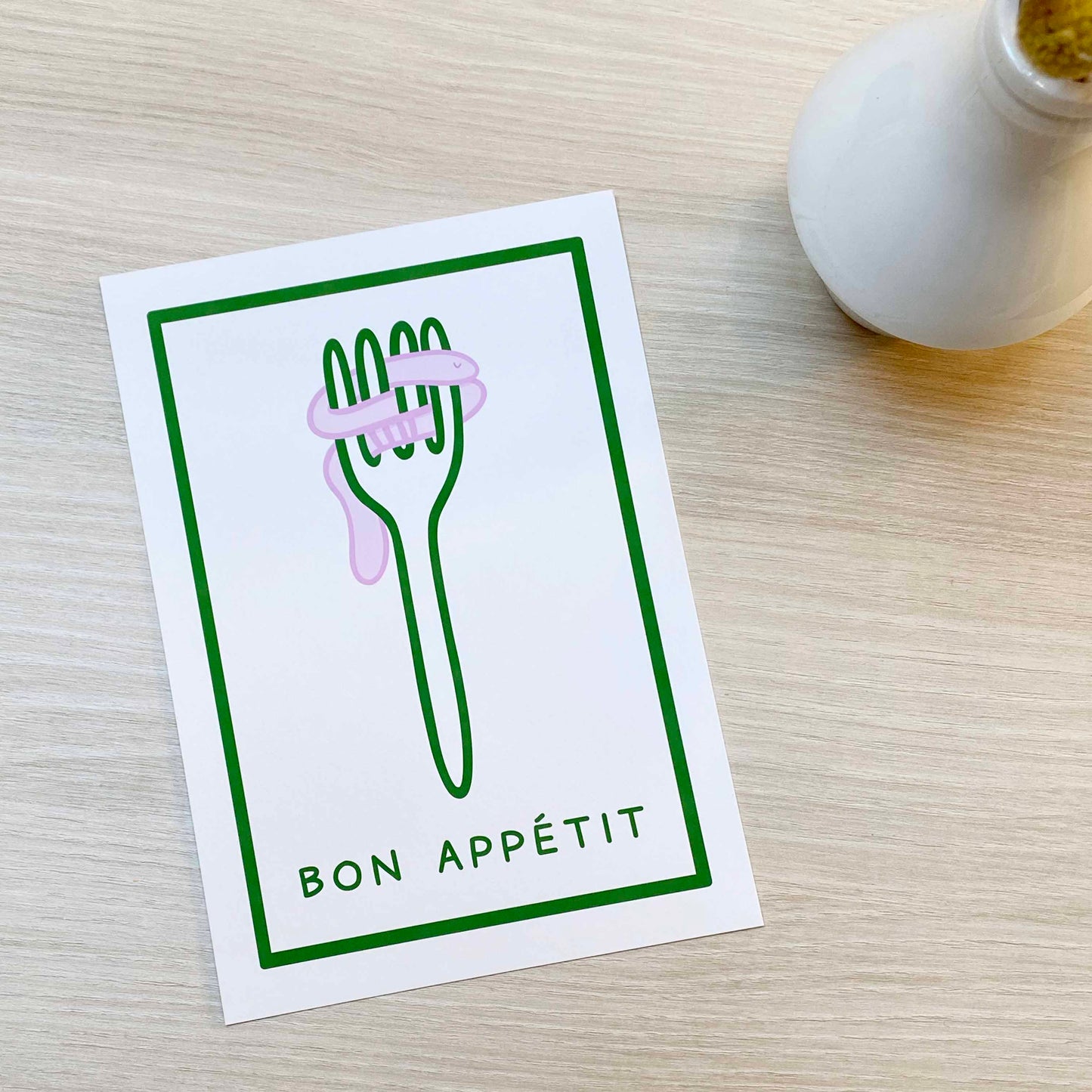 Imperfect 'Bon Appétit' Fine Art Print (A5)