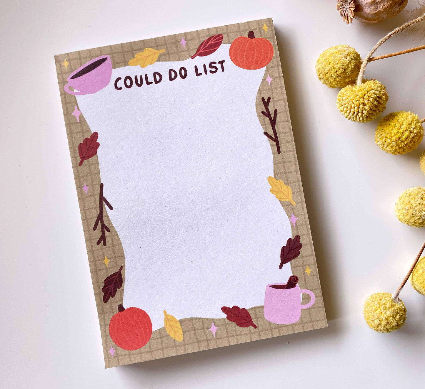 'Cosy Days' Recycled A6 Notepad