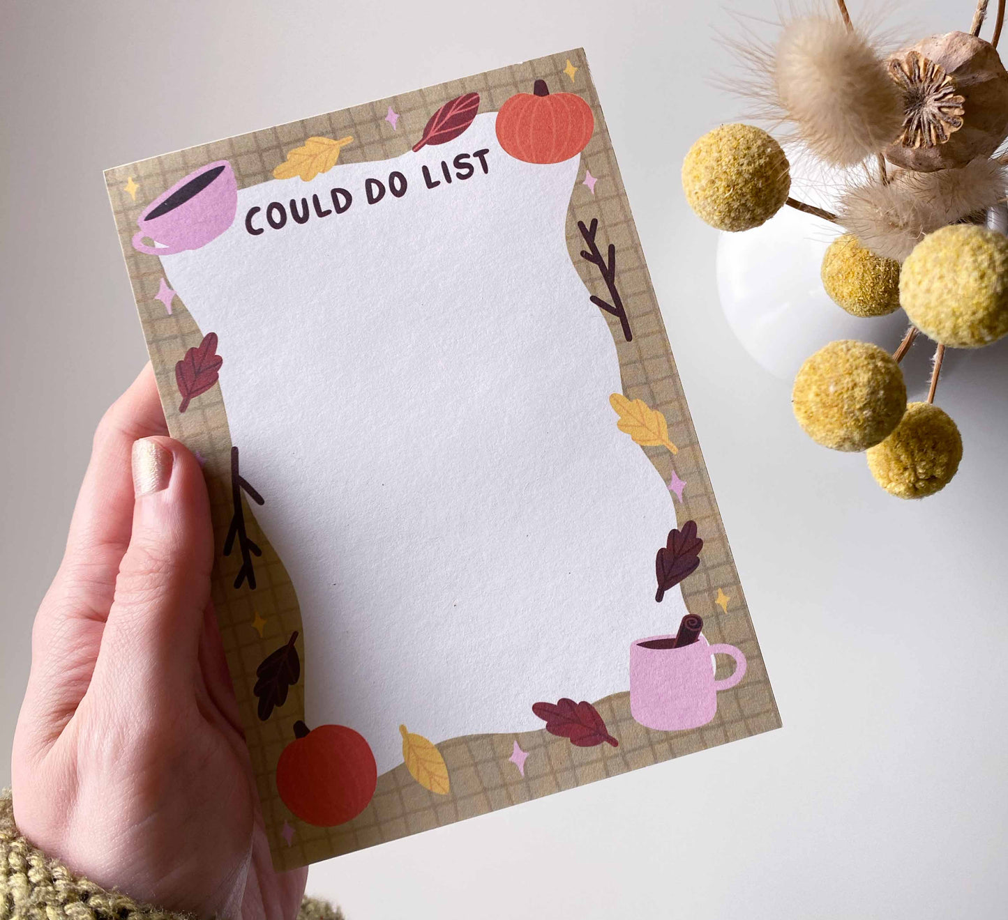 'Cosy Days' Recycled A6 Notepad