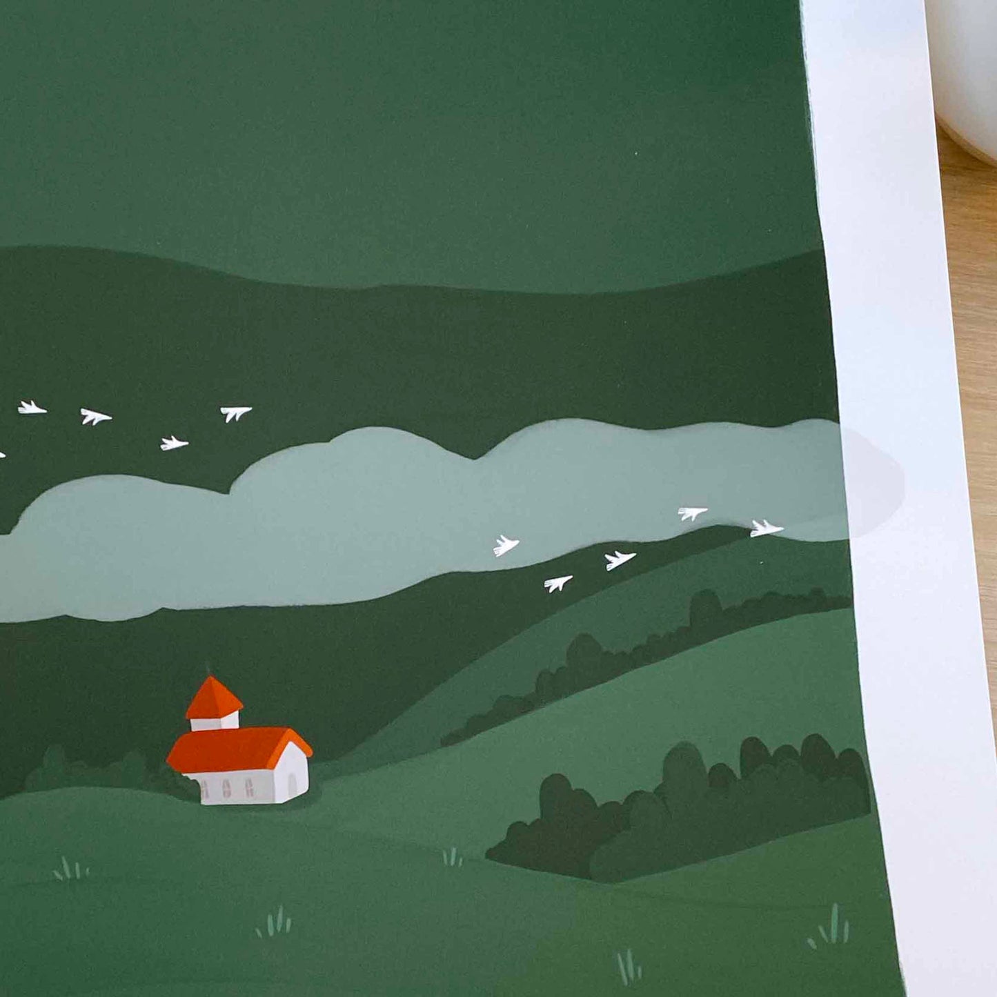 Imperfect 'Lonely Church' Fine Art Print (A4)
