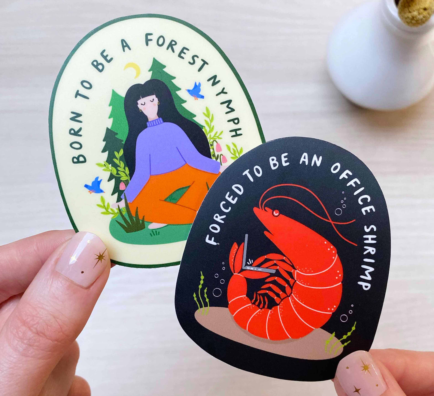 'Nymph & Shrimp' Vinyl Sticker Set