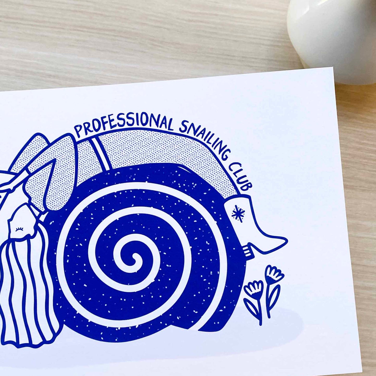 Imperfect 'Professional Snailing Club' Fine Art Print (A5)