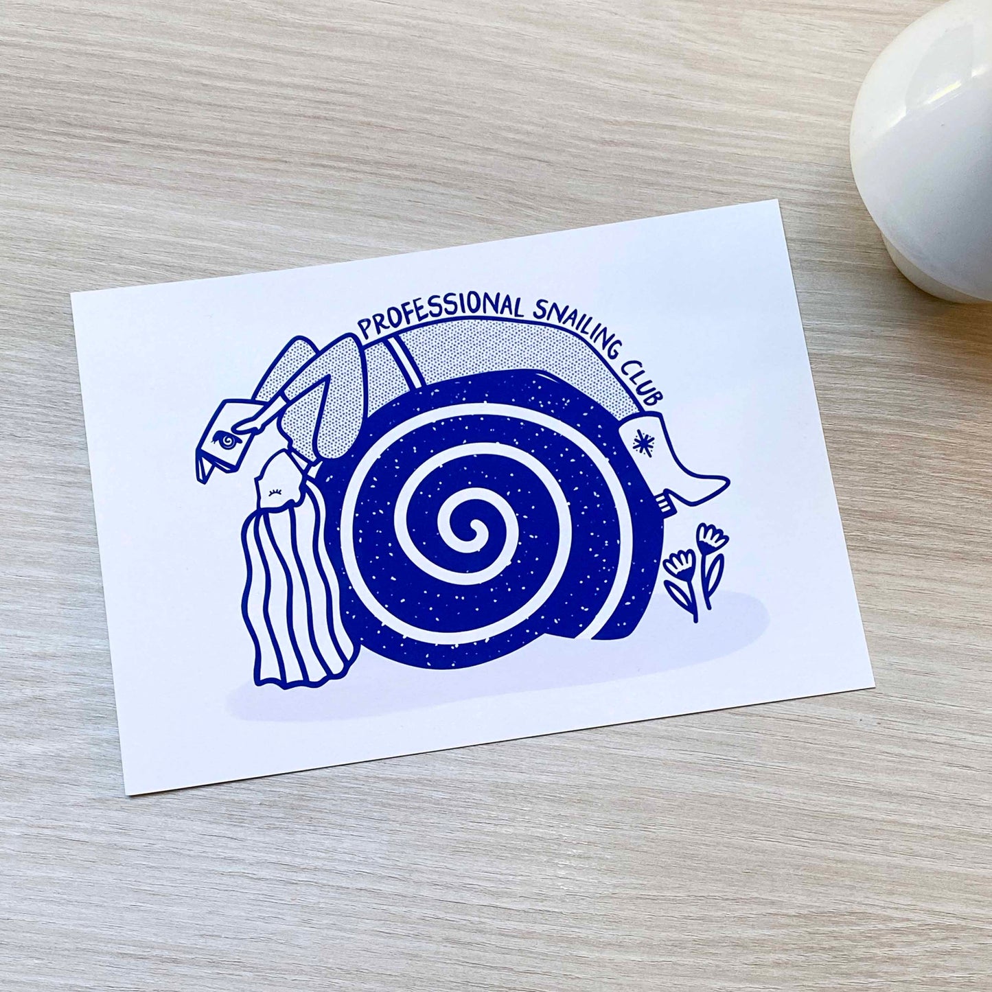 Imperfect 'Professional Snailing Club' Fine Art Print (A5)