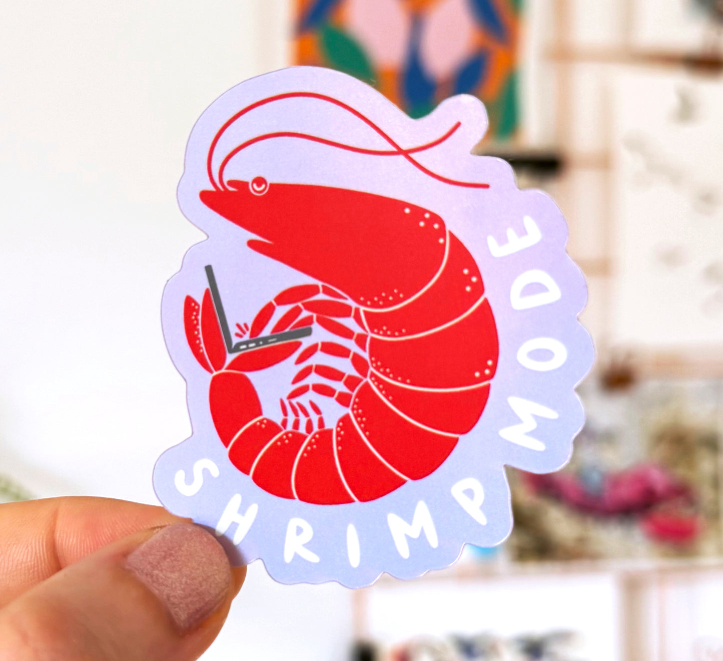 'Shrimp Mode' Vinyl Sticker