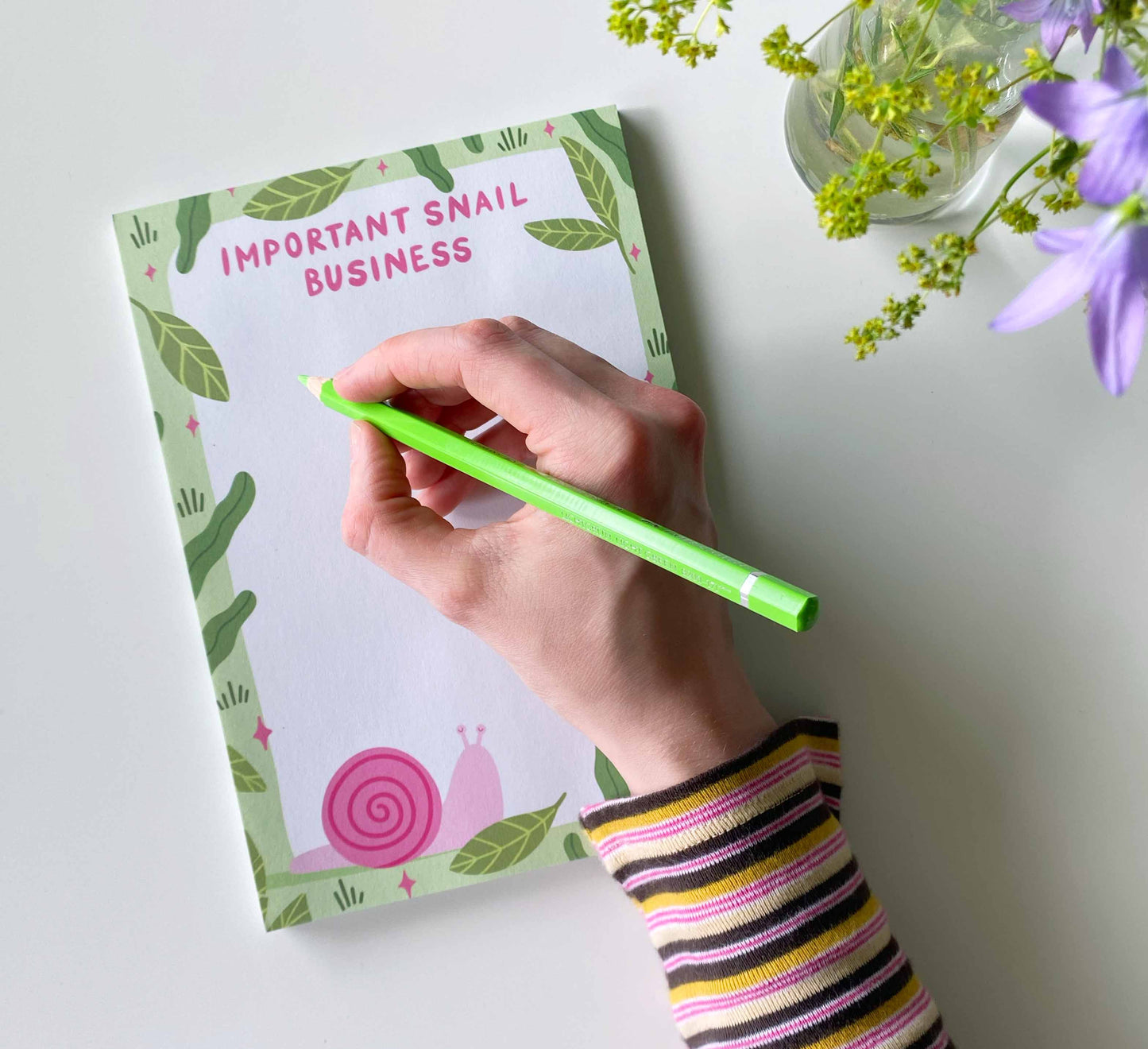 'Snail Business' Recycled A5 Notepad