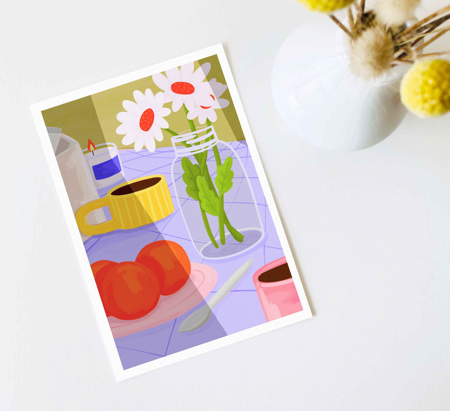 'Spring Brunch: Daisies' Fine Art Print