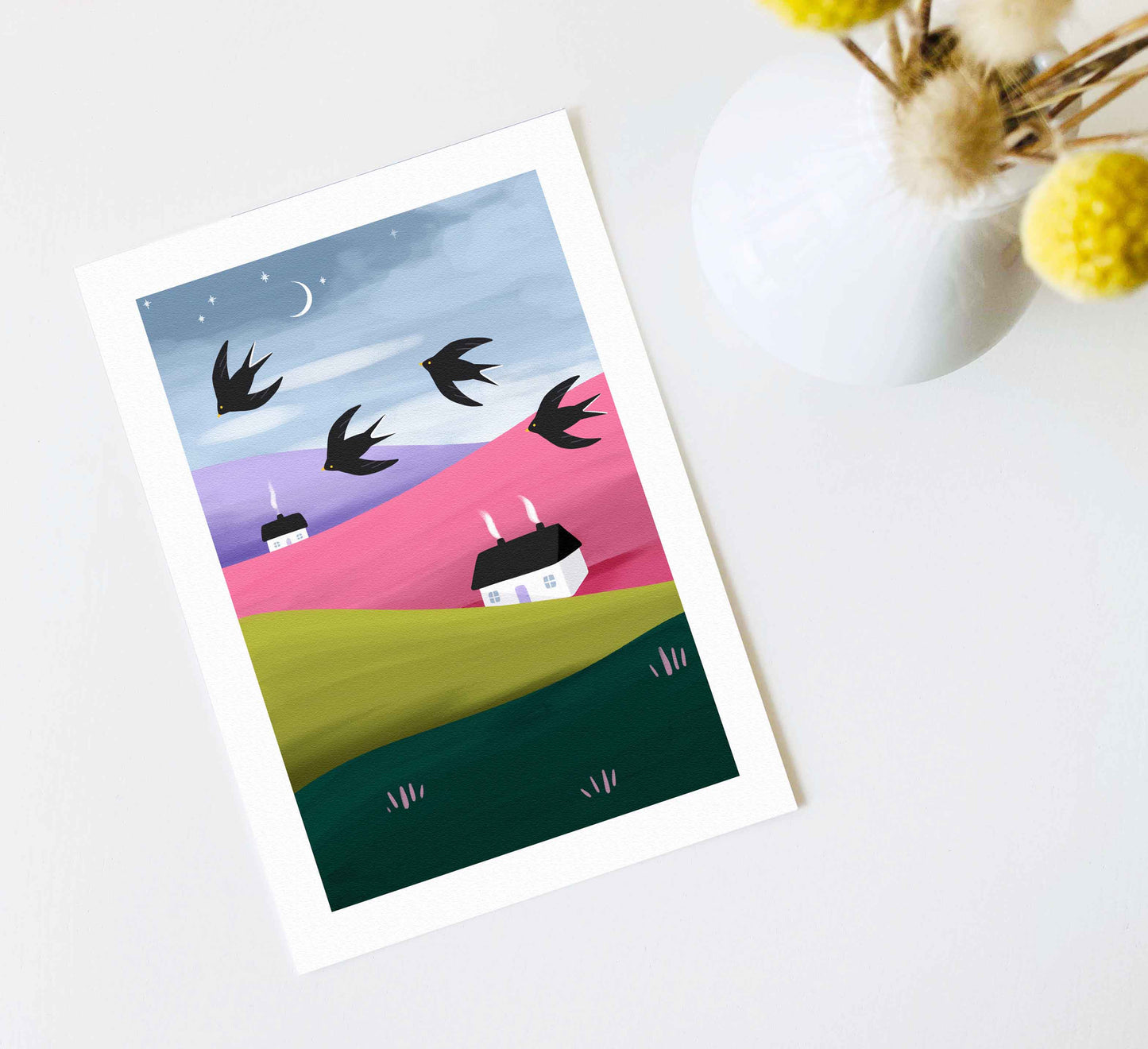 'Stars and Swallows' Fine Art Print