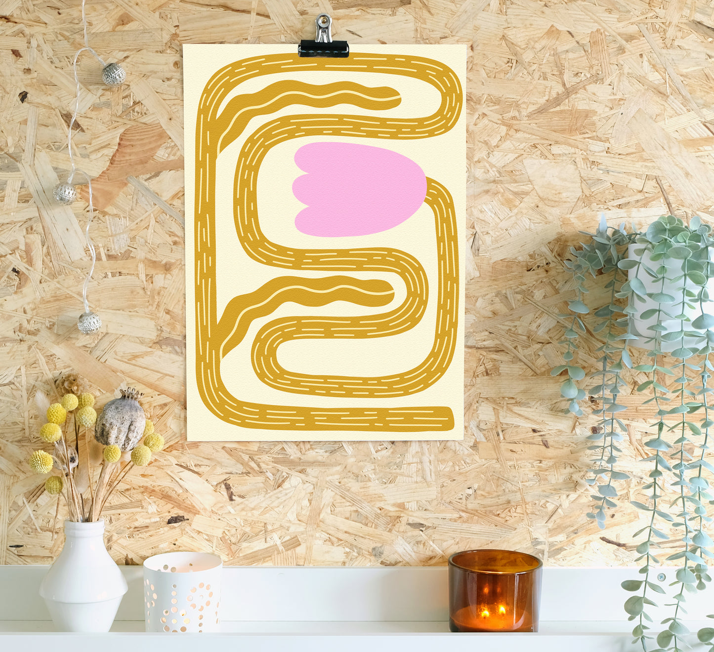 Bunter Druck einer langen, gewundenen Tulpe! Hochwertige, von einer unabhängigen Künstlerin gestaltete Wandkunst und Drucke für dein Zuhause, perfekt, um ein wenig Natur in jeden Wohnraum zu bringen! Nachhaltig auf Bestellung gefertigt. Bright art print of a long, winding tulip!