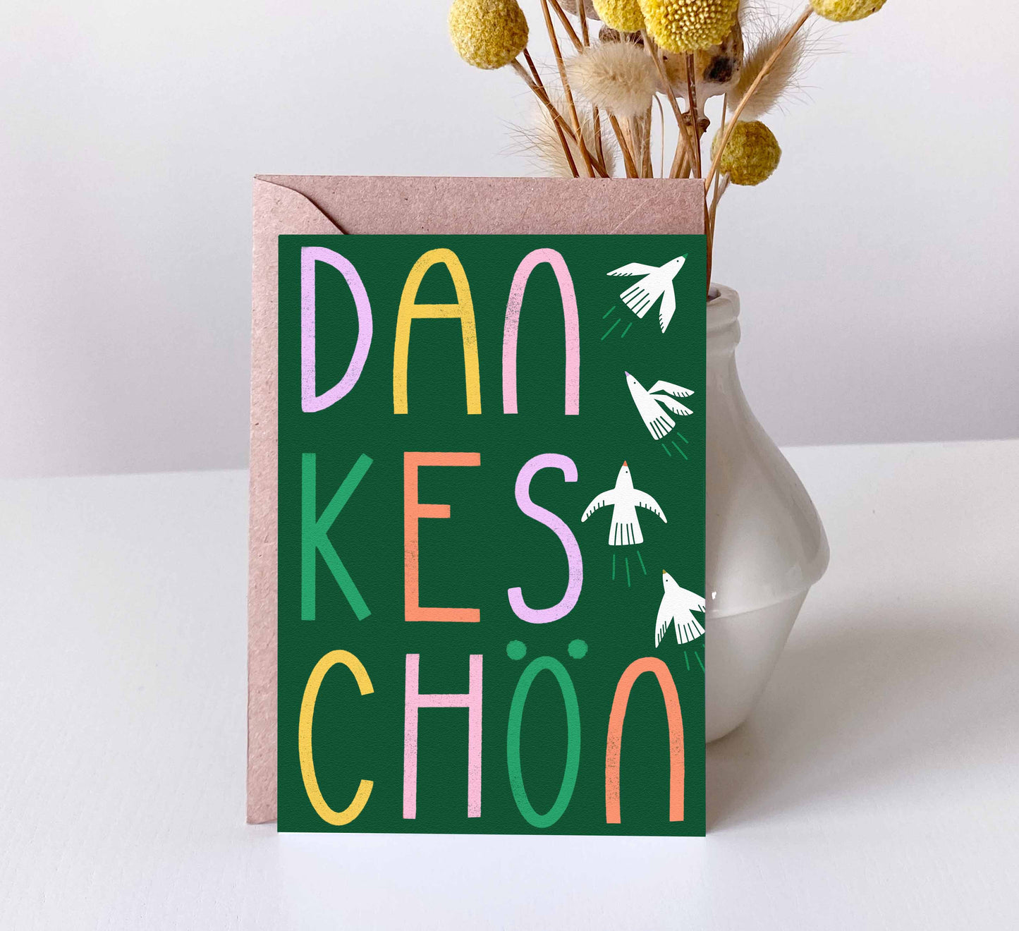 'Birdy Dankeschön' Greeting Card