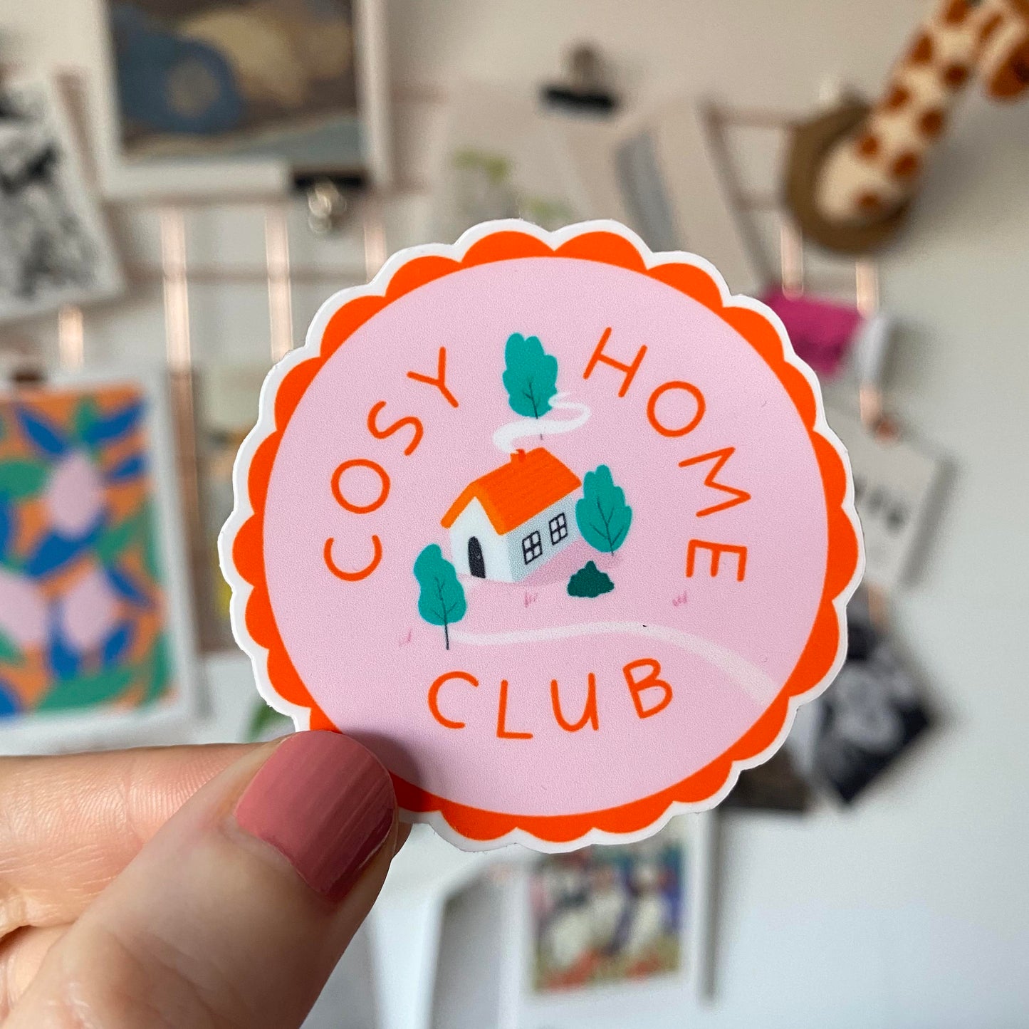 'Cosy Home Club' Vinyl Sticker