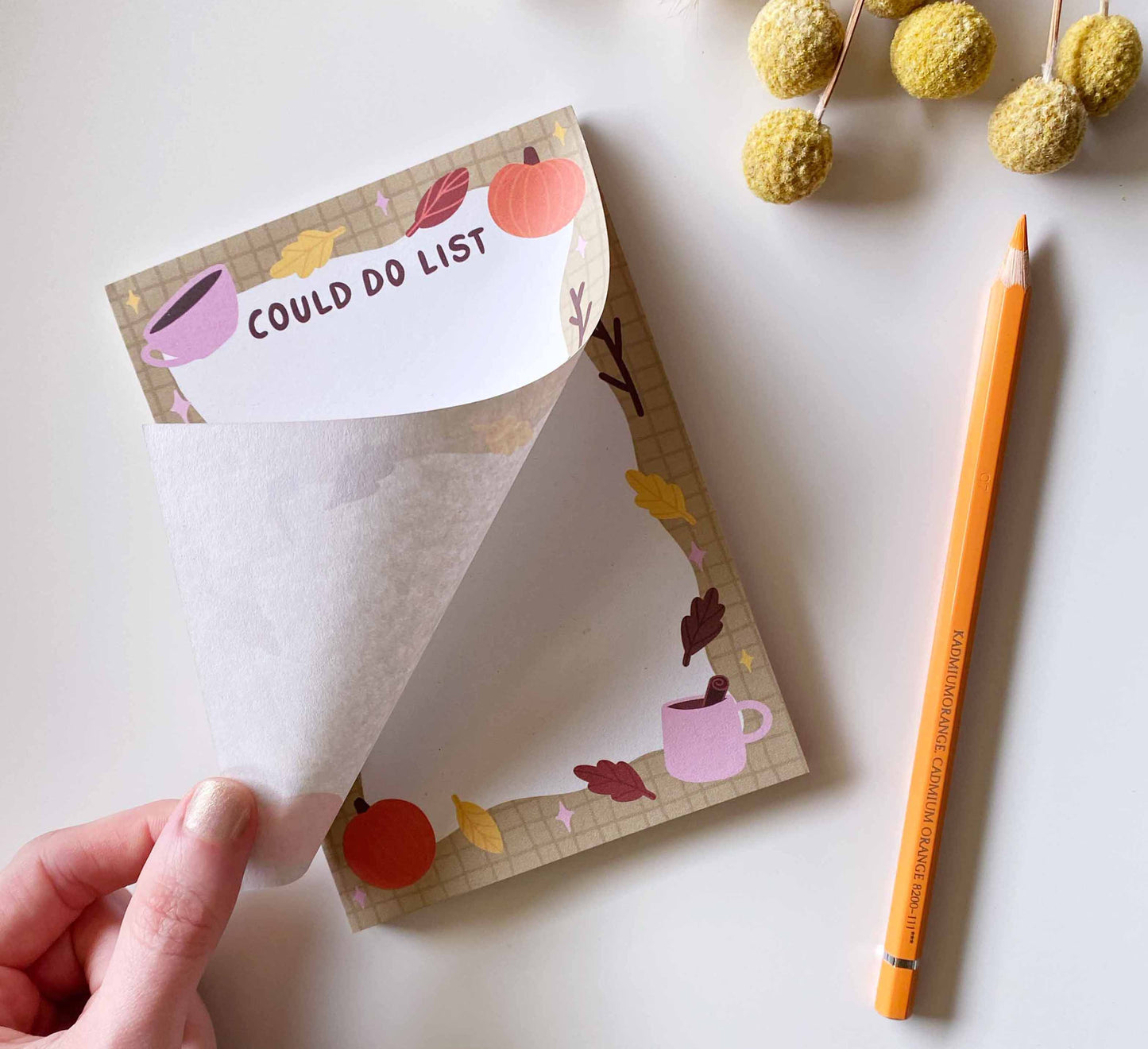 'Cosy Days' Recycled A6 Notepad