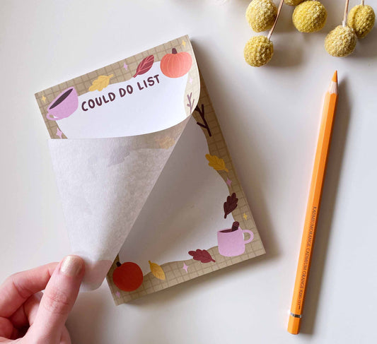 'Cosy Days' Recycled A6 Notepad