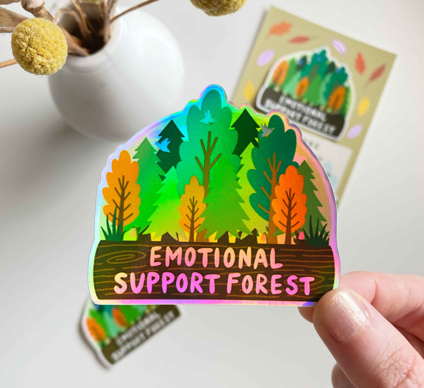 'Emotional Support Forest' Sticker Card