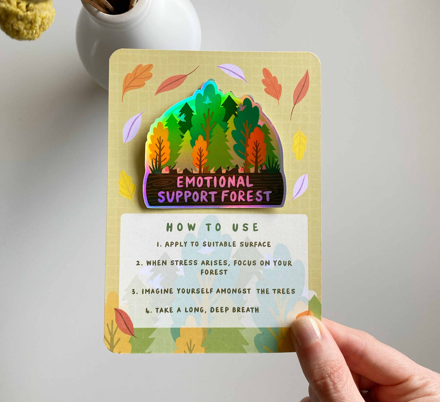 'Emotional Support Forest' Sticker Card