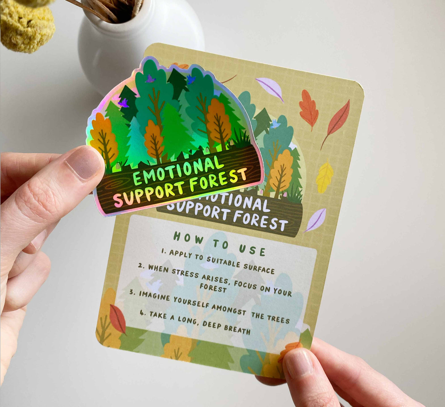 'Emotional Support Forest' Sticker Card