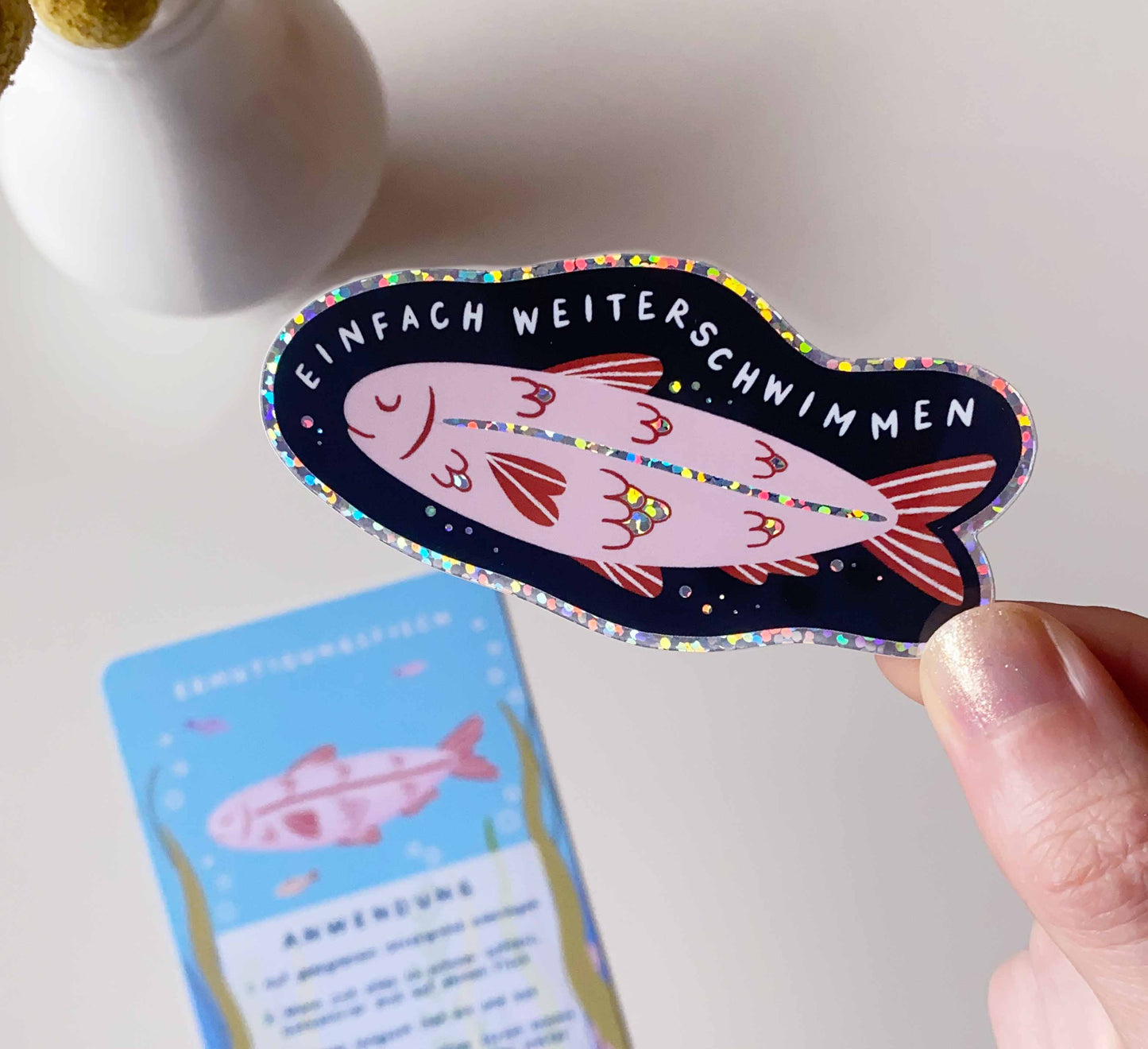 'Ermutigungsfisch' Sticker Card