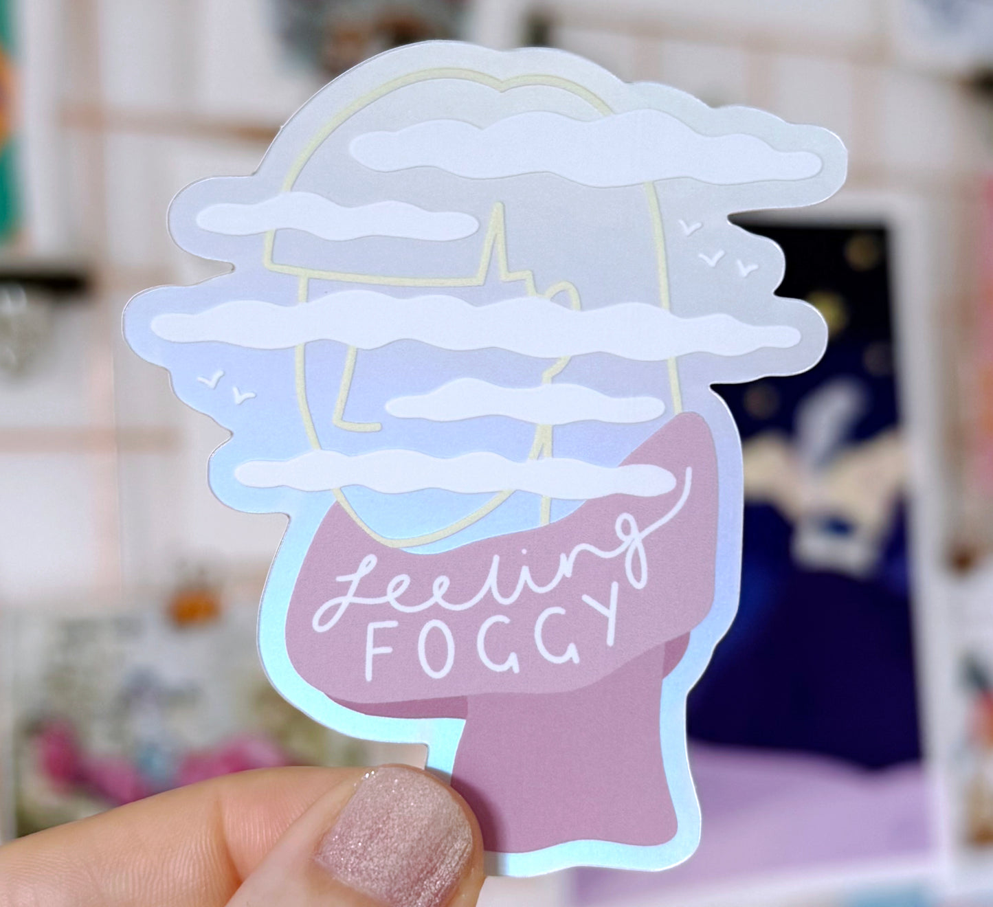 'Feeling Foggy' Vinyl Sticker