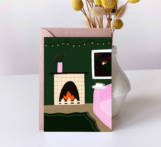 'Fireside' Postcard