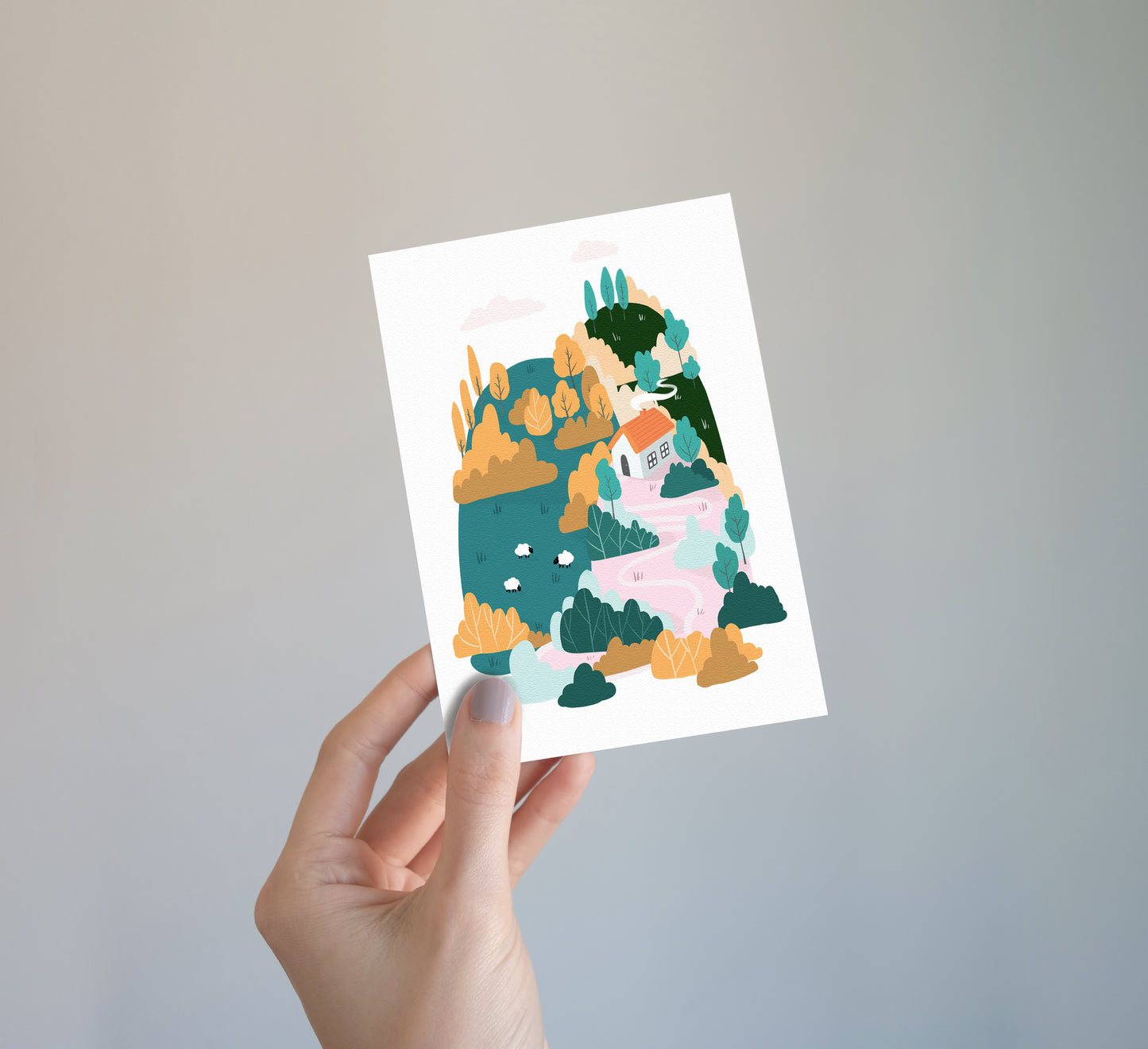 Set mit 6 zauberhaften Postkarten mit verträumten Landschaften, Waldtieren und Vögeln! Nachhaltig auf Bestellung gefertigt! Set of 6 magical postcard with dreamy landscapes, woodland animals and birds! Sustainably made to order. support nature conservation through European Rewilding projects!