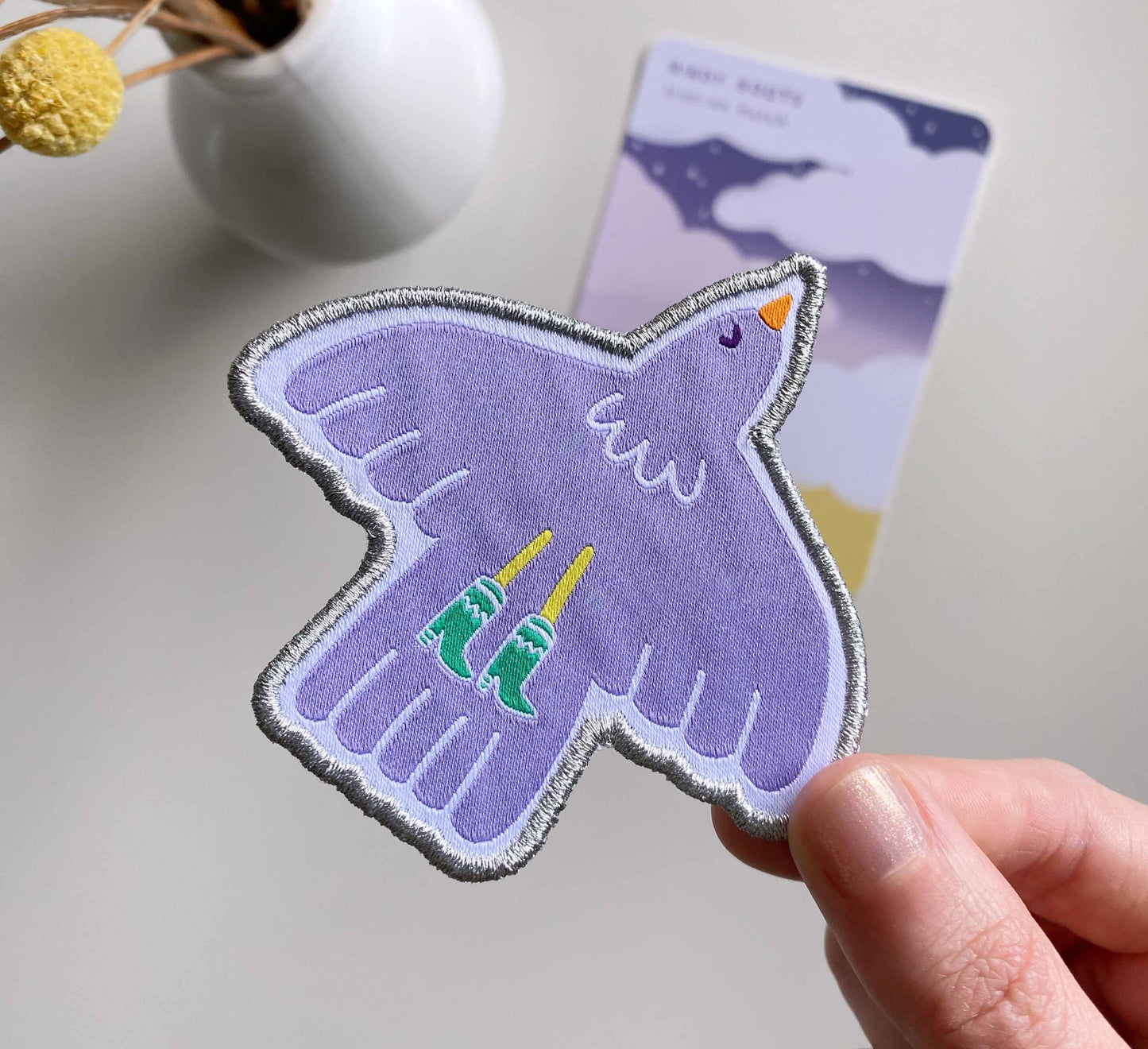 'Birdy Boots' Iron-on Fabric Patch