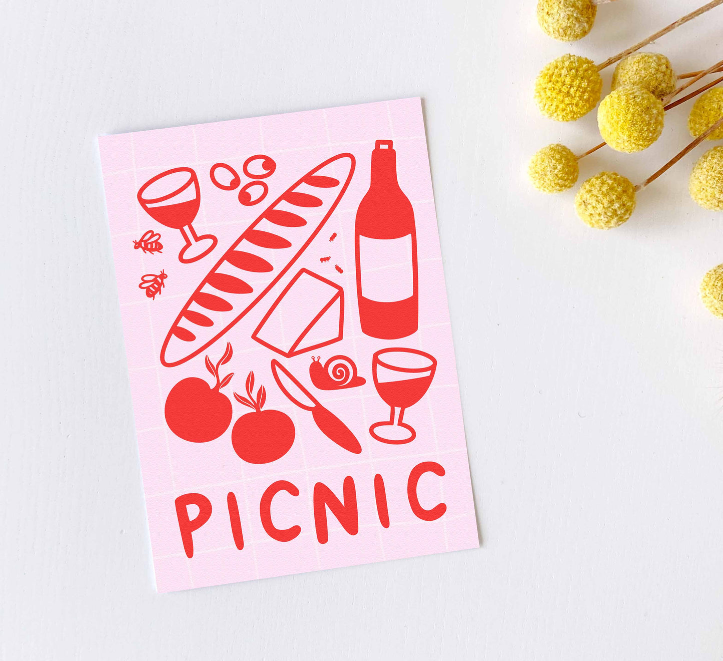 'Picnic with friends' Greeting Card