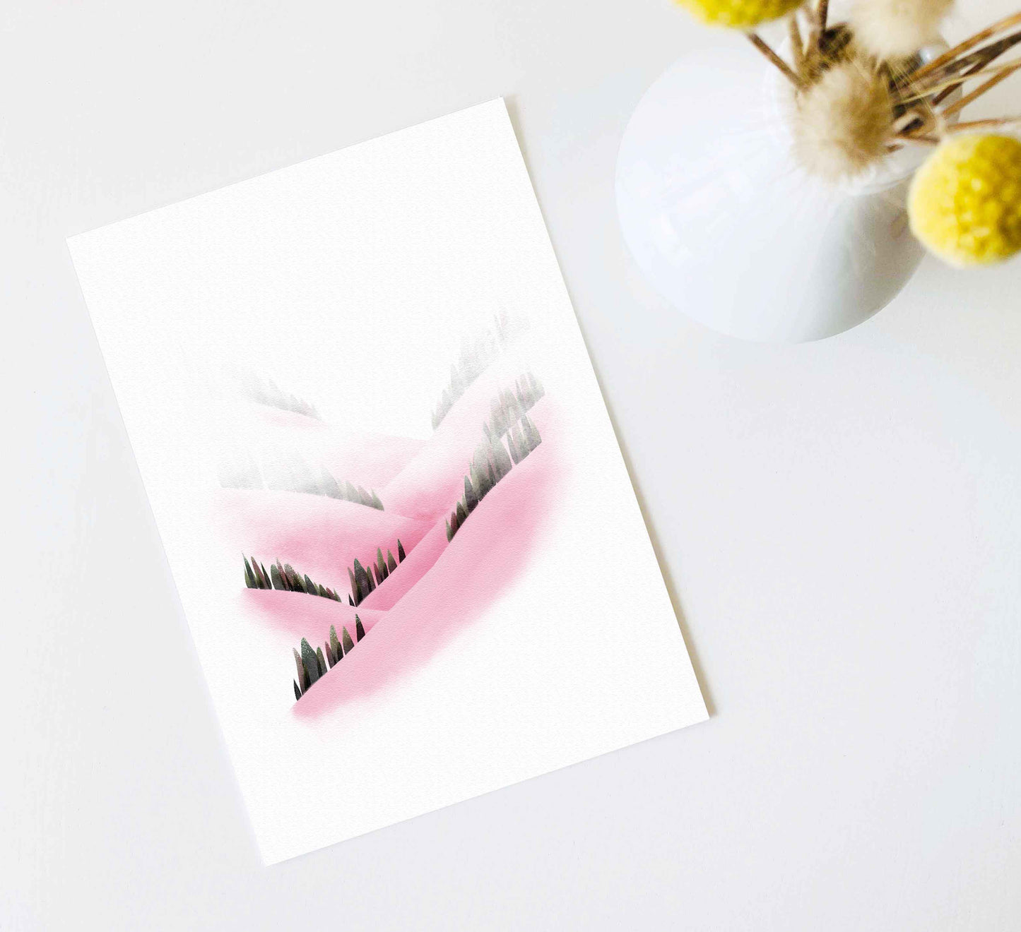 'Pink Slopes' Fine Art Print