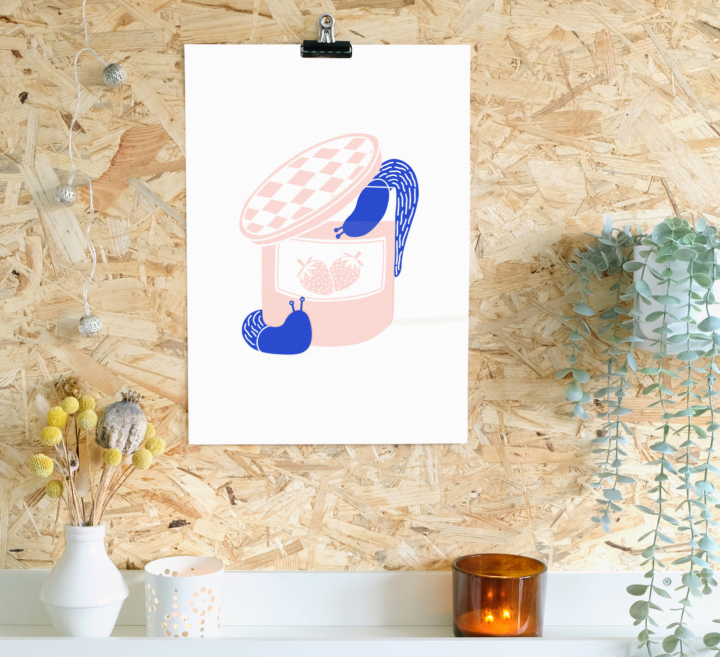 Set aus drei Kunstdrucken mit Schnecken, die Kaffee und Croissants genießen! Set of three fine art prints featuring brunching slugs!