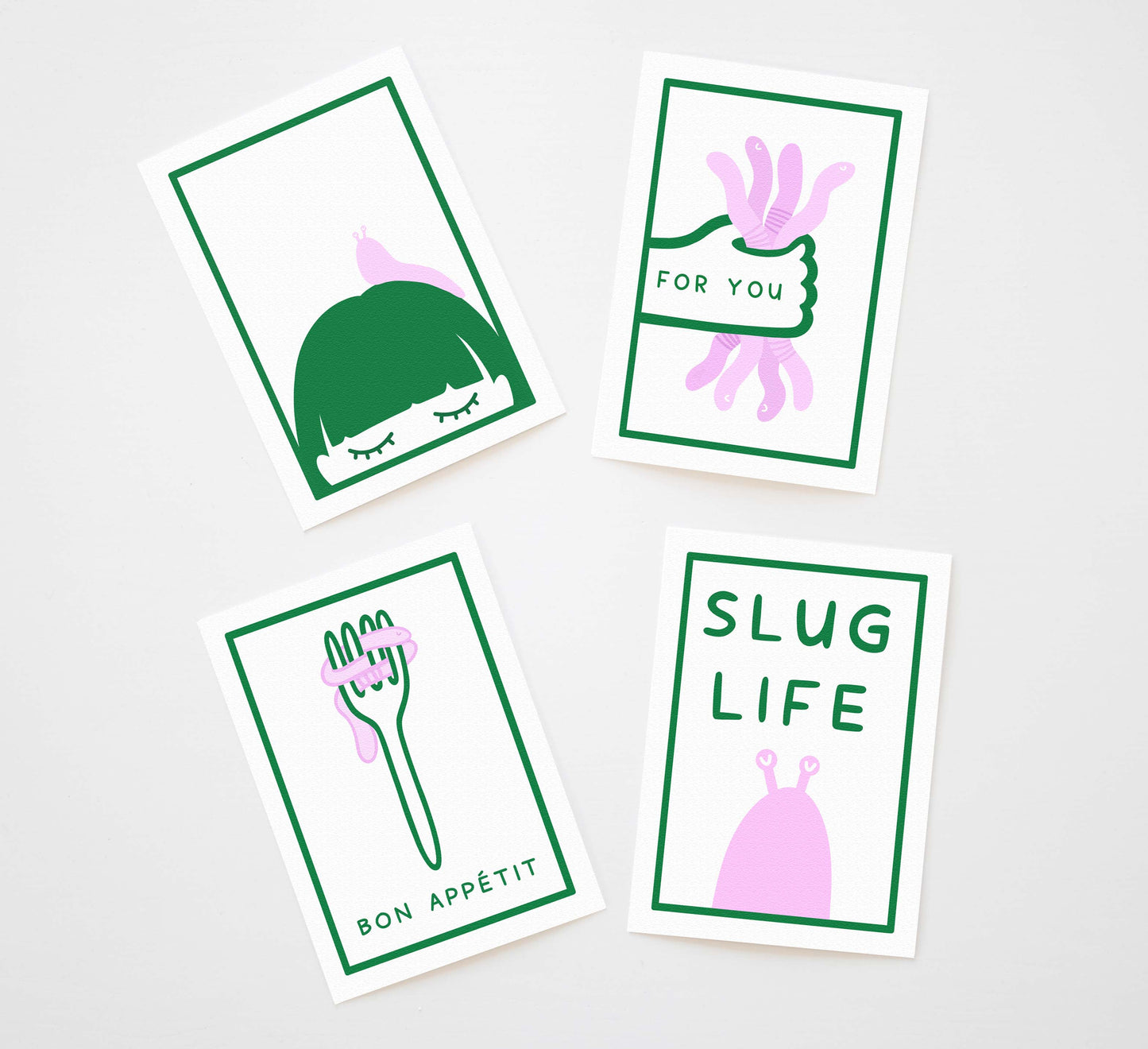 'Slugs 'n' Worms' Postcard Set