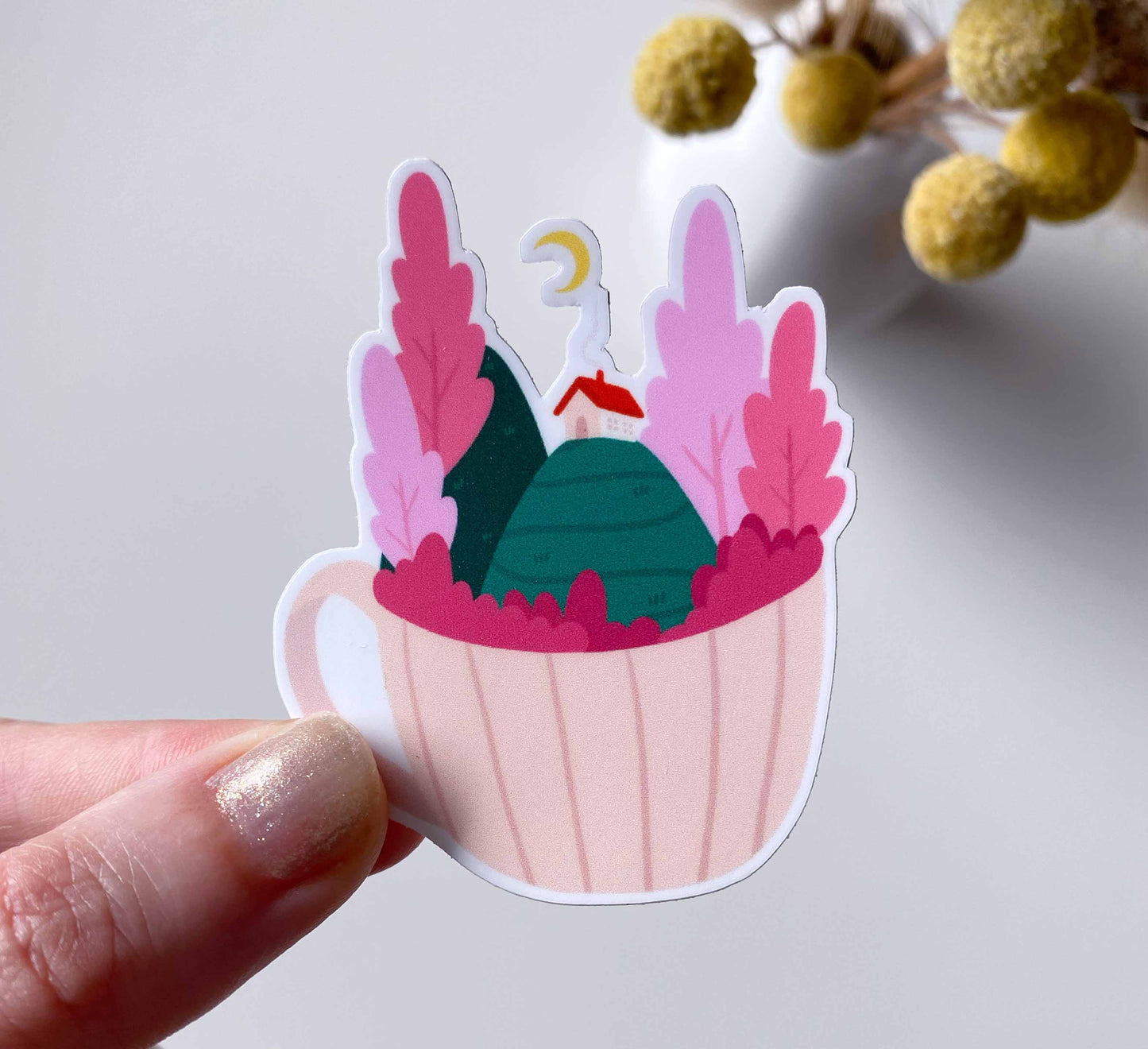 'Teacup Retreat' Vinyl Sticker