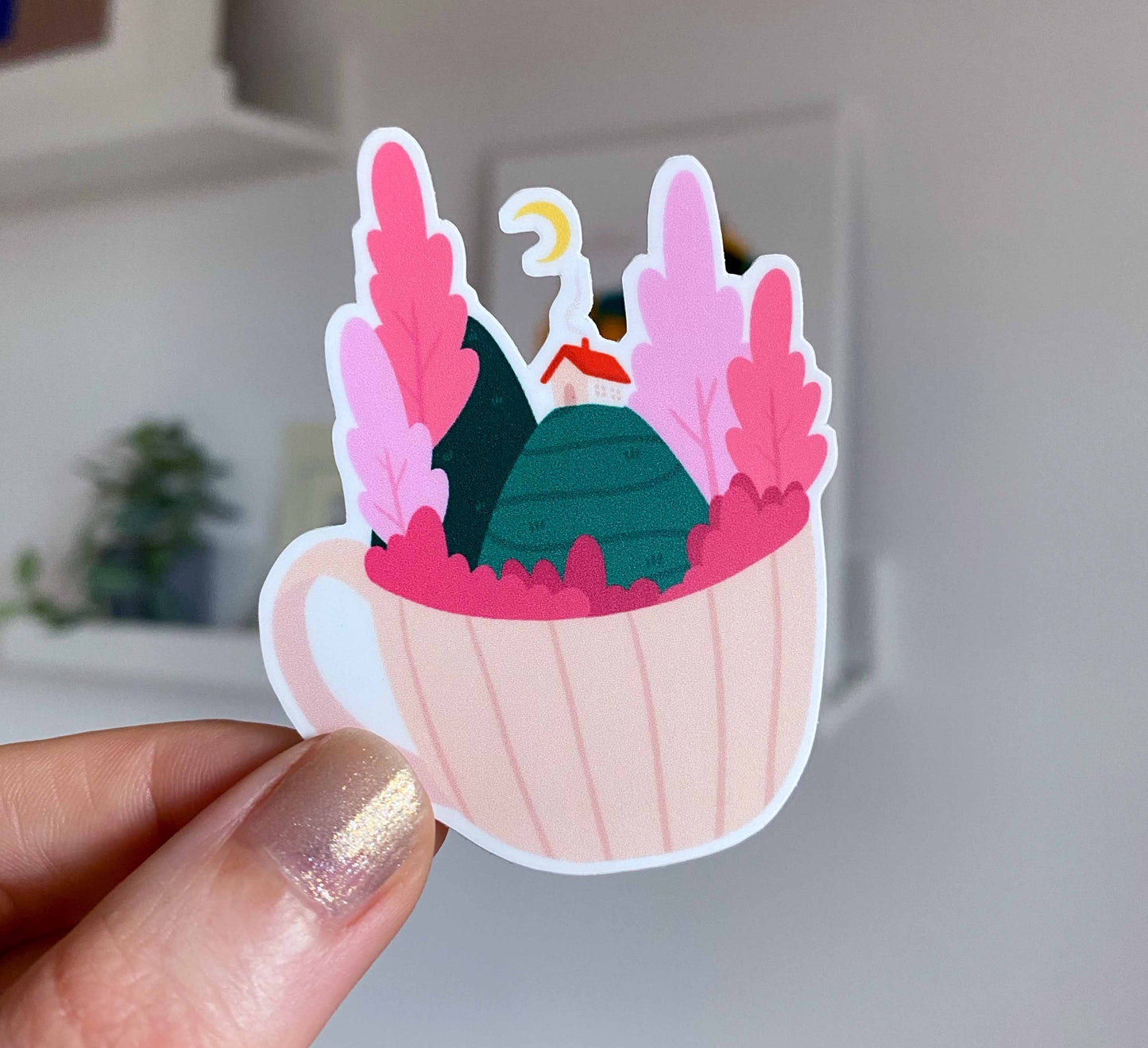 'Teacup Retreat' Vinyl Sticker